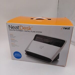 Neat Desk ND-1000 Desktop Scanner & Digital Filing System Box Disc Power Cord